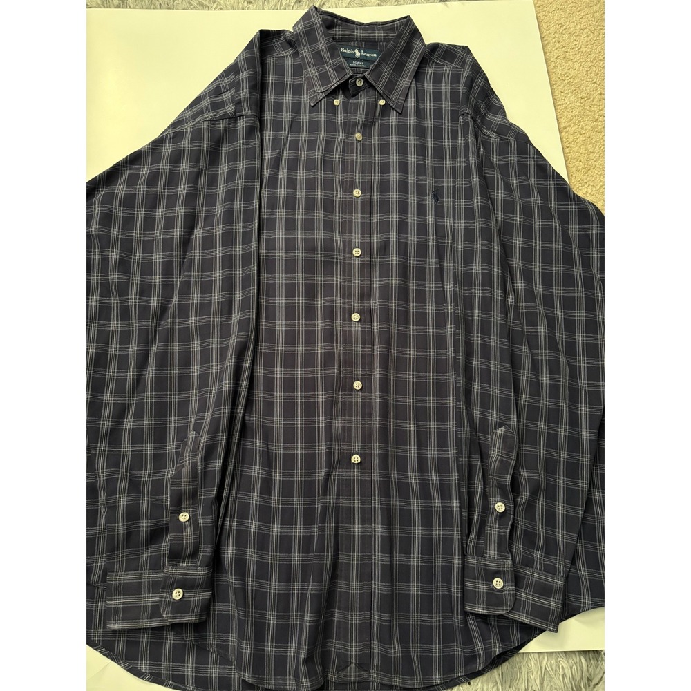 Ralph Lauren Blake Mens XXL Plaid Button Down Shirt Long Sleeve Cotton
